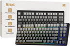 Kisnt KN85 Teclado mecánico inalámbrico, diseño del 75% con teclas...