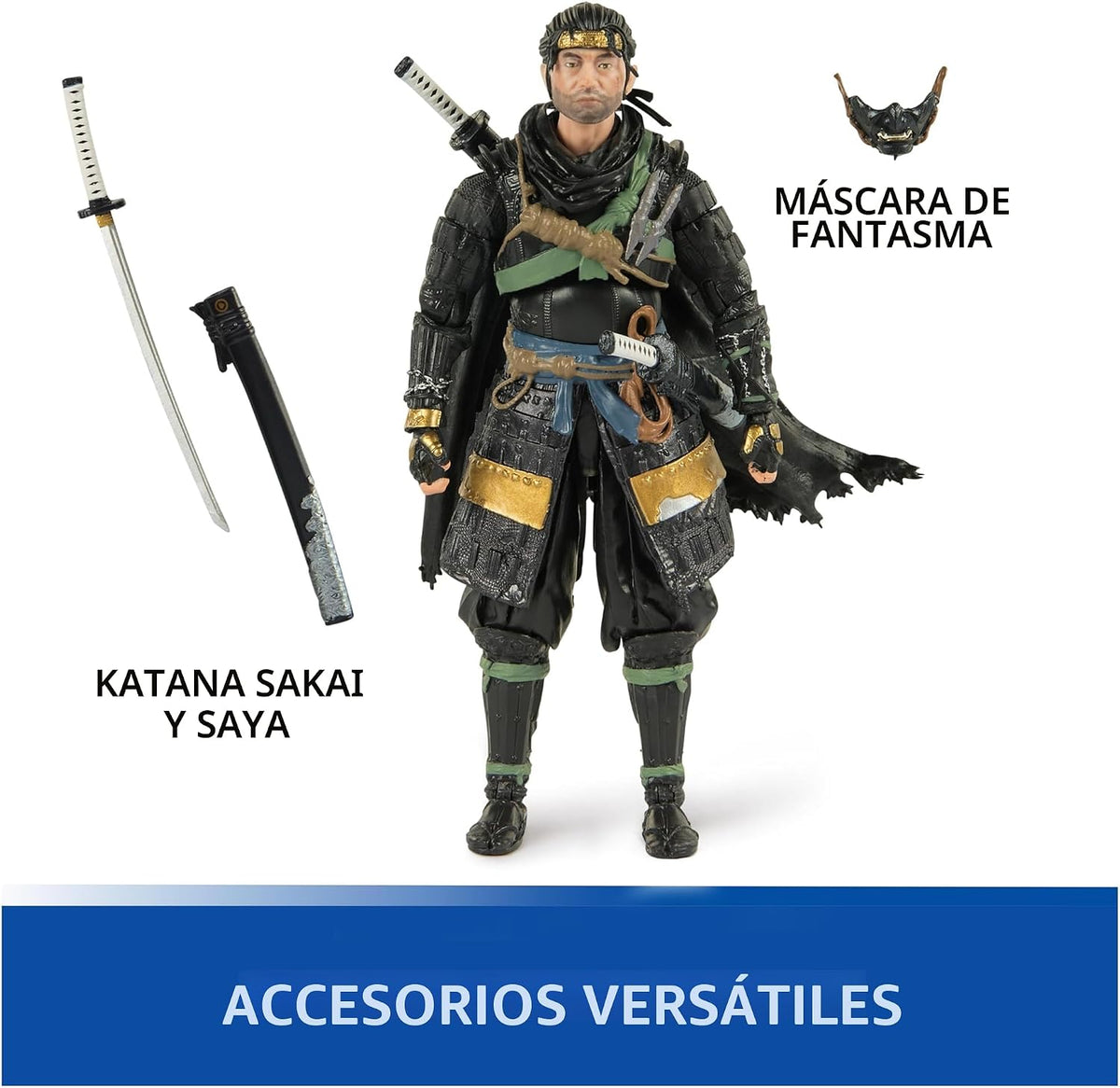 PlayStation, Ghost of Tsushima, figura de acción samurái Jin Sakai...