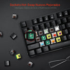 Redragon Teclado mecánico atado con cable del juego K556 RGB | Cons...