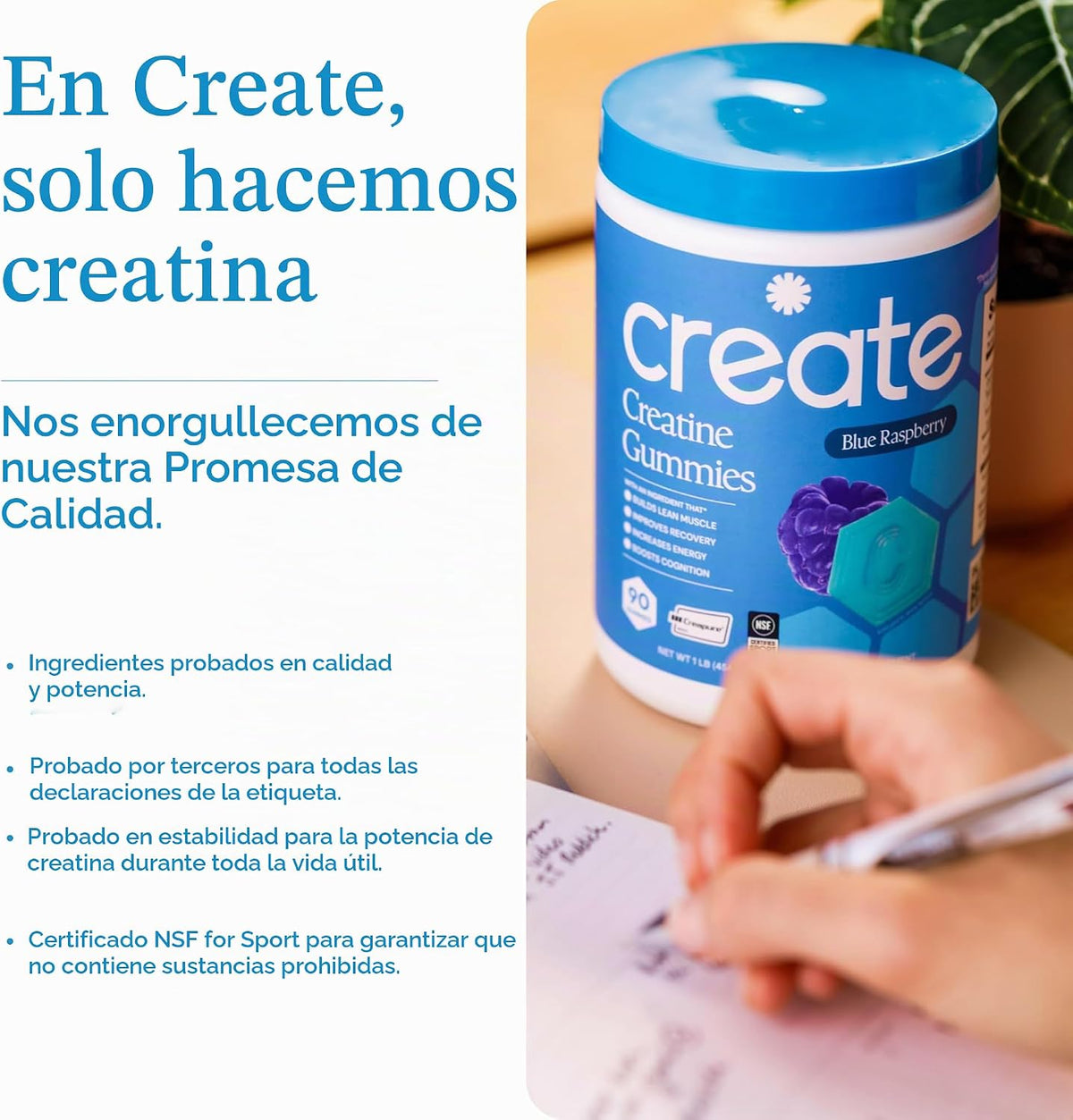 Create Gomitas de monohidrato de creatina para mujeres y hombres, f...