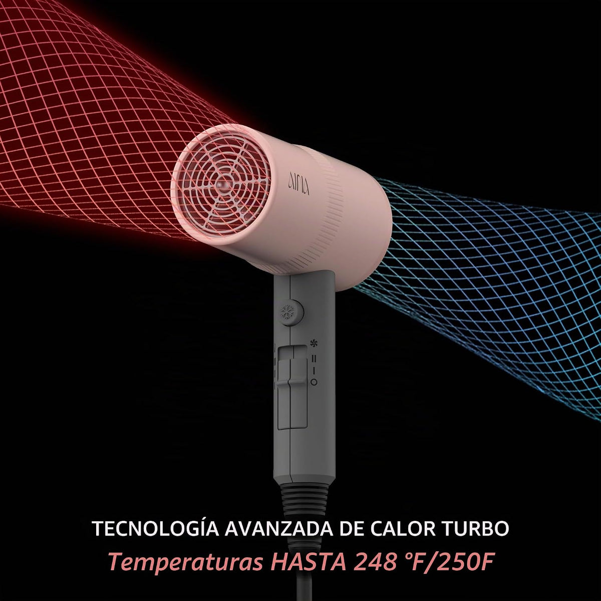 AINA Secador de pelo difusor, peine secador completo 110V (Misty Bl...