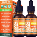 NUSAVA Gotas orgánicas de vitamina D3 K2 con aceite MCT, cítricos,...
