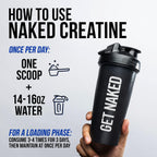 NAKED Monohidrato de creatina micronizada pura \u2013 200 porciones...