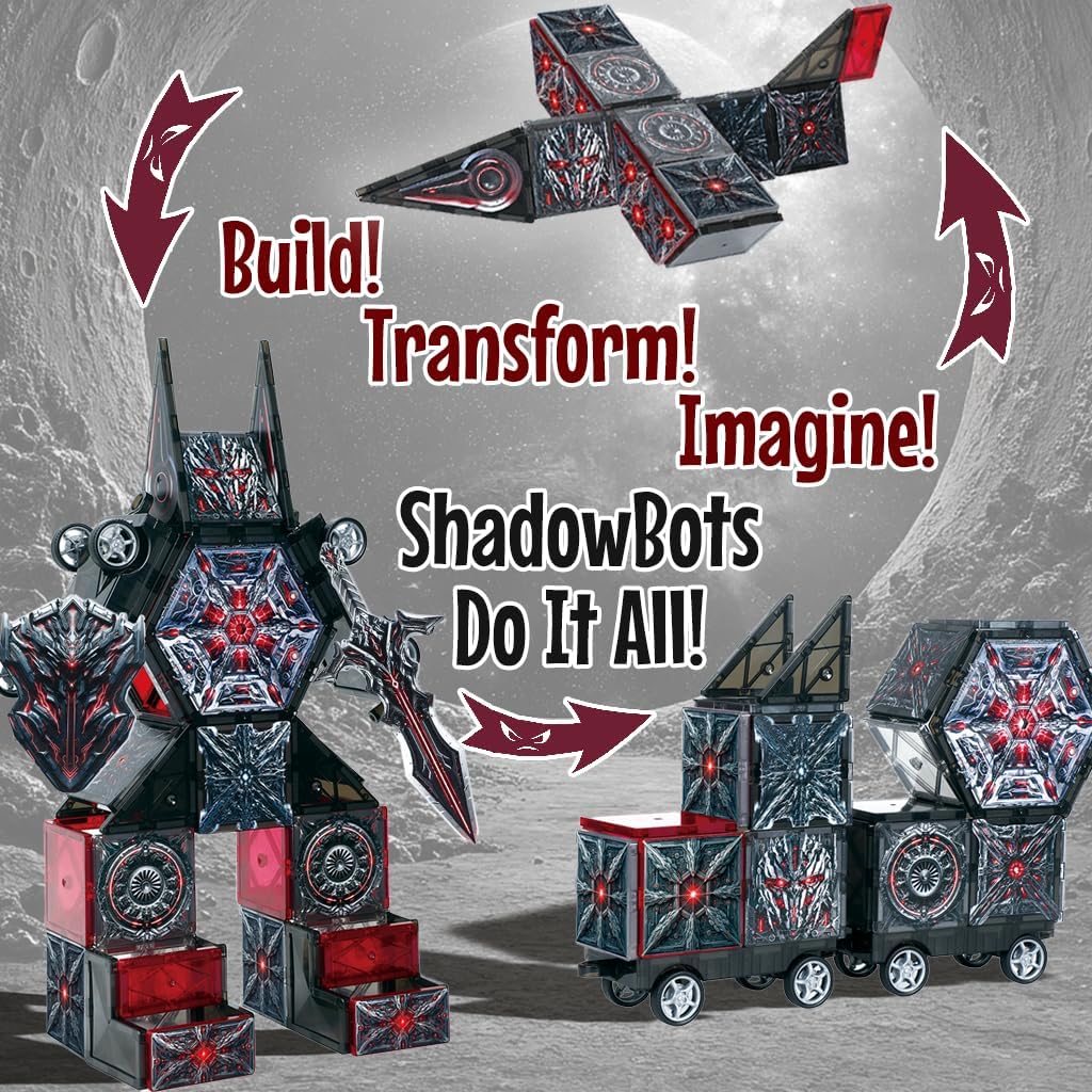Little Pi - Azulejos magnéticos ShadowBots 58 piezas | Juego de con...