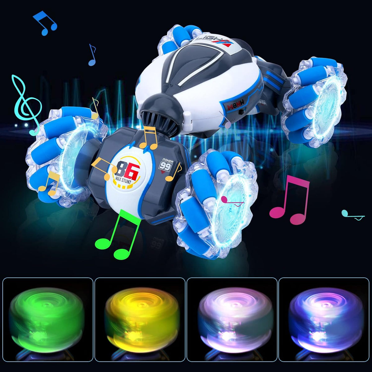 Fosgoit Gesture Sensing RC Stunt Car, juguetes para niños y niñas d...