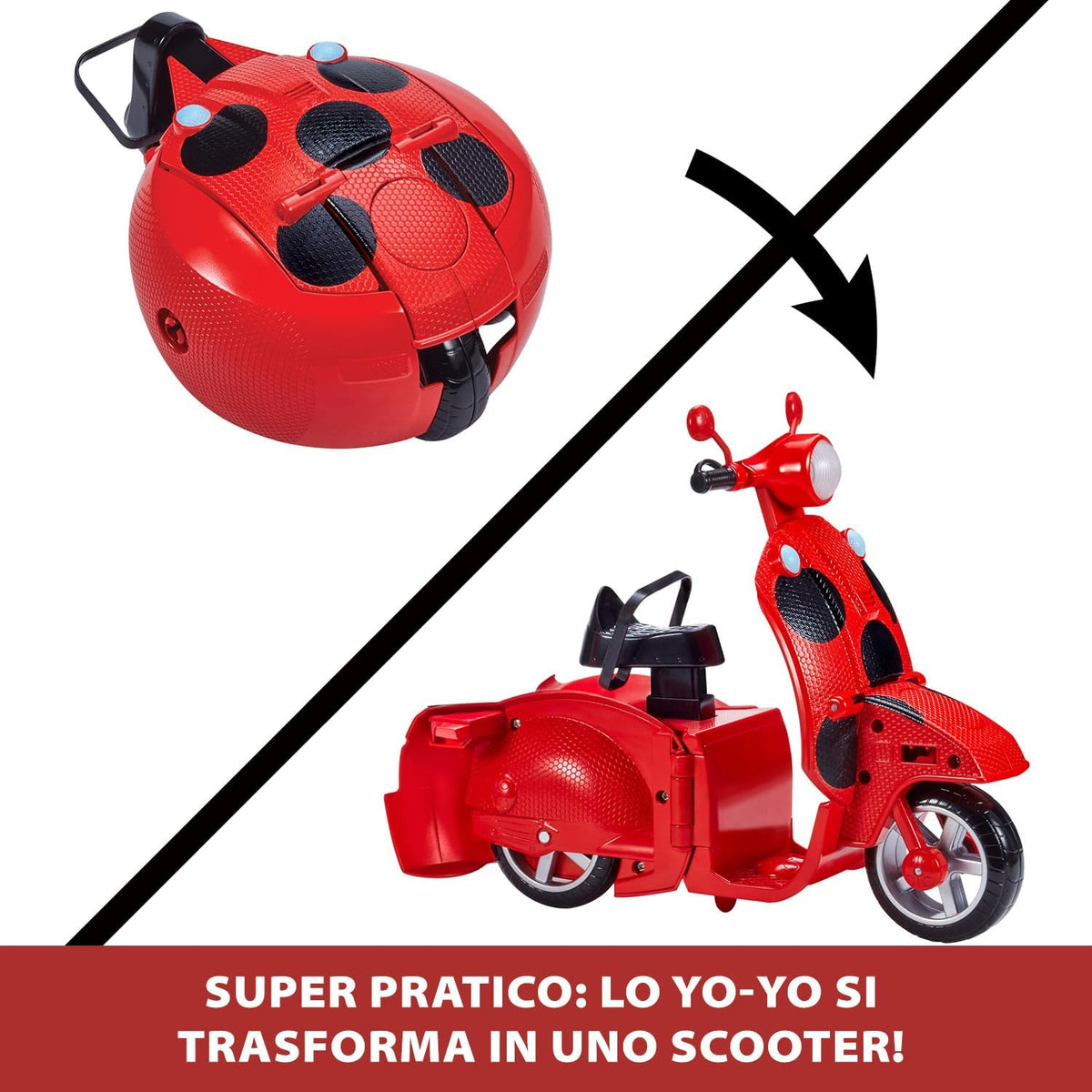 BANDAI Miraculous Ladybug Switch N Go Scooter y Fashion Doll Playse...