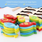 Juguete Magnético de Pesca de Madera para Niños Pequeños, Juegos de...