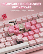 RK ROYAL KLUDGE Teclado mecánico R75 con cable con perilla de volum...