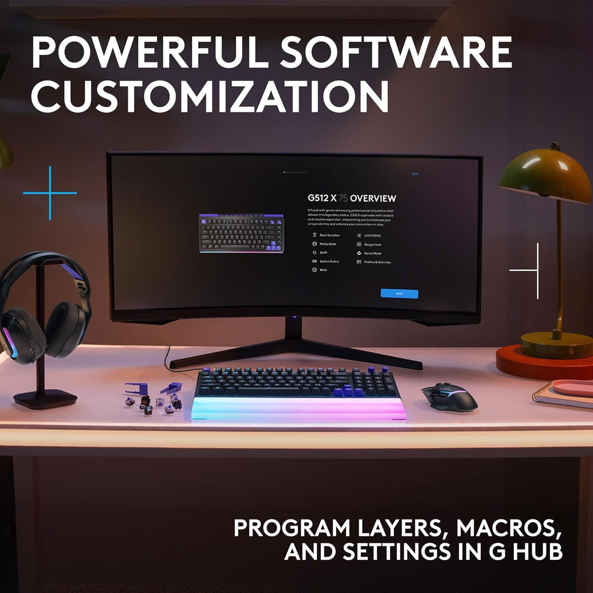 Logitech G 512 X 98 TMR + Teclado mecánico para juegos con interrup...