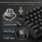 Redragon K745 Teclado para juegos RGB con junta de 108 teclas con c...