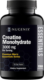 Nugenix Essentials - Cápsulas de monohidrato de creatina, 3000 mg,...
