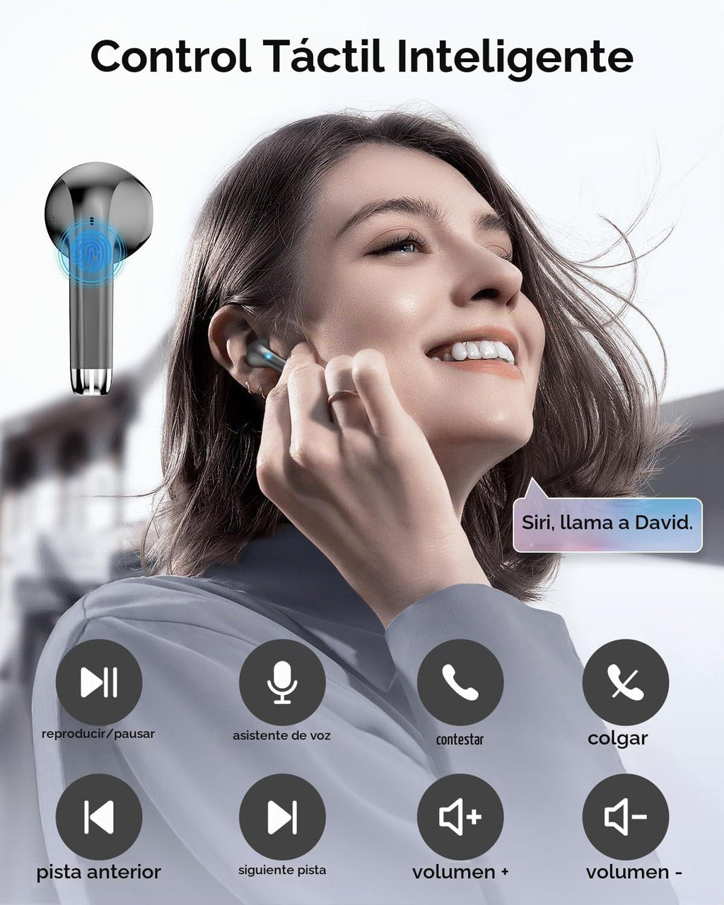 KTGEE Auriculares inalámbricos Bluetooth 5.3 Auriculares con auricu...