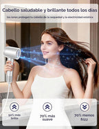 Secador de pelo iónico 160000 RPM portátil profesional ligero de al...
