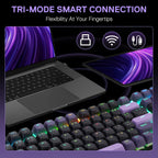 Teclado para juegos RGB inalámbrico Redragon K740 PRO, base y peril...