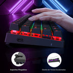 Teclado mecánico atado con cable del juego del 60% con los interrup...