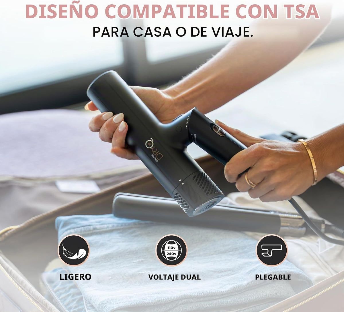 Secador de pelo por infrarrojos SRILabs DryQ: luz roja, control de...