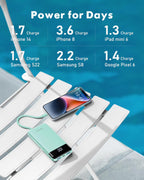 charmast Cargador portátil de banco de energía 10000mAh con 4 cable...
