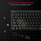 Redragon K580 PRO Teclado inalámbrico para juegos RGB, teclas Macro...