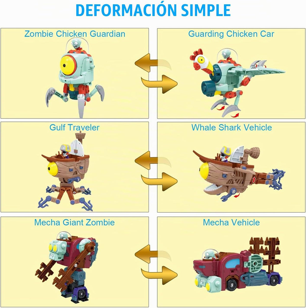 Maikerry BOSS Robot Set 5 en 1 - Figuras de acción juguetes para fa...