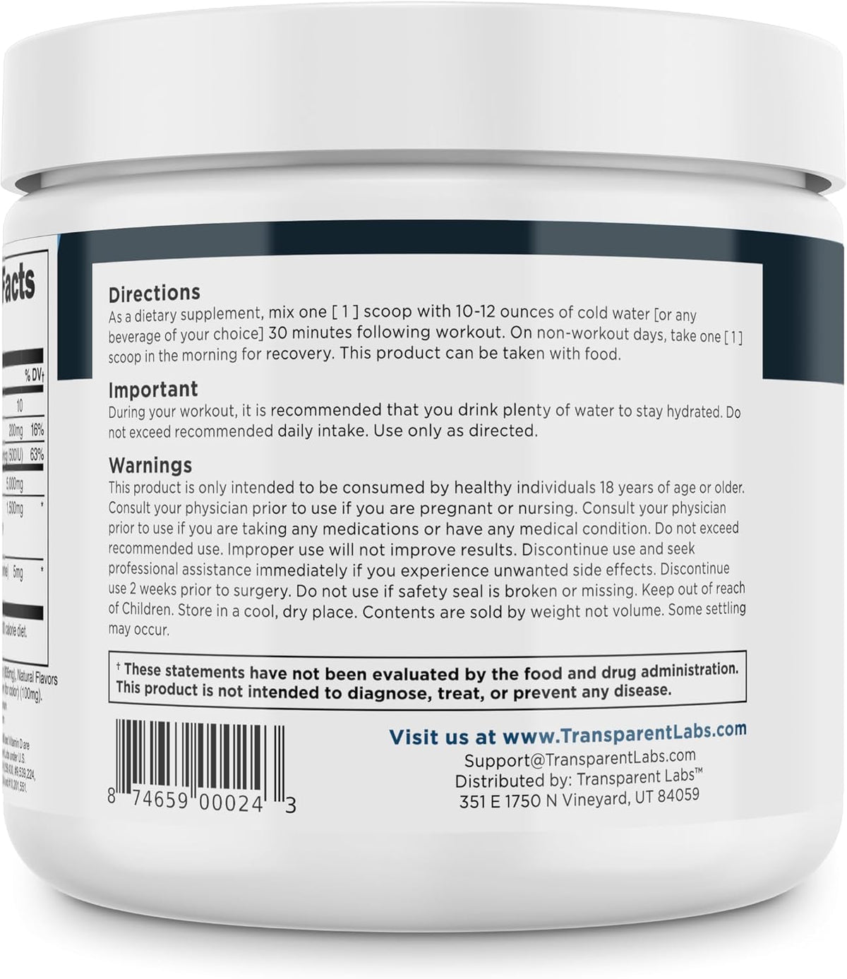Transparent Labs Creatine HMB - Polvo de monohidrato de creatina co...