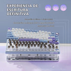 RK ROYAL KLUDGE Teclado Mecánico R75 Cableado con Perilla de Volume...