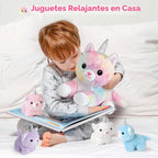 KMUYSL - Juguetes de peluche para mamá con 4 bebés, animal de peluc...