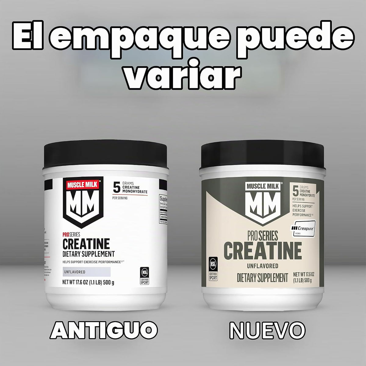 Muscle Milk Pro Series Polvo de Suplemento de Creatina, Sin Sabor,...