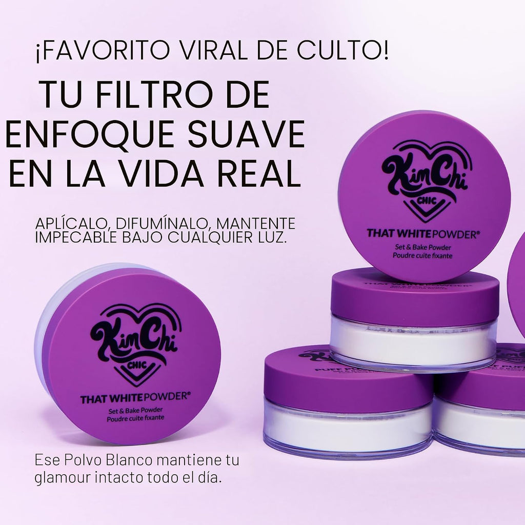 KimChiChic Beauty That White Powder Set & Bake Maquillaje en polvo...