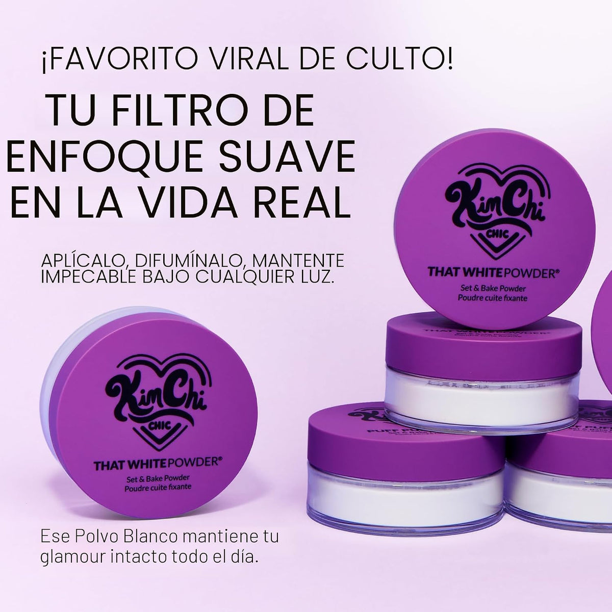 KimChiChic Beauty That White Powder Set & Bake Maquillaje en polvo...