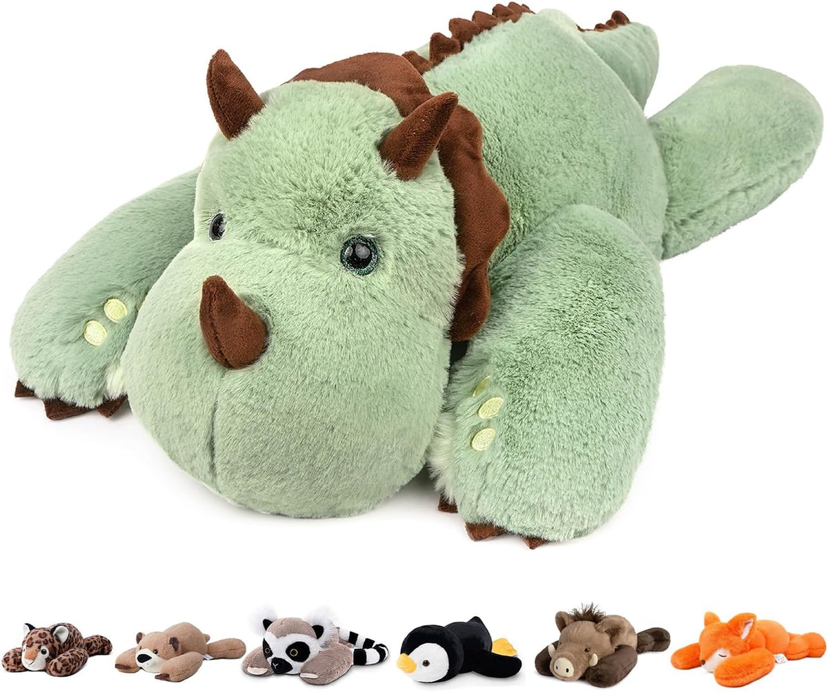 Niuniu Daddy - Almohada de peluche con peso de dinosaurio para niño...