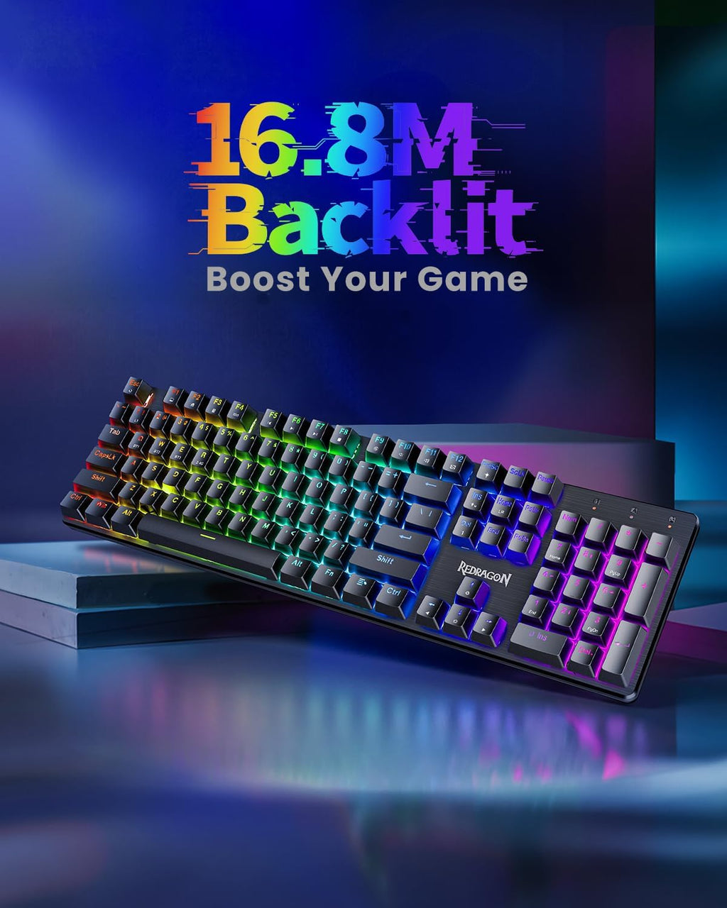 Redragon K671KS Teclado mecánico inalámbrico para juegos, triple mo...