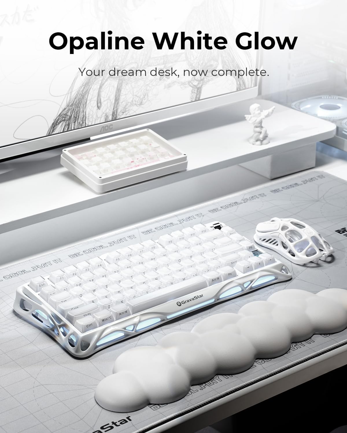 GravaStar Mercury K1 75% Teclado mecánico inalámbrico para juegos c...