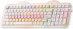 YUNZII Teclado mecánico inalámbrico C98 Cute Cake (beige, interrupt...
