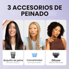 Secador de pelo iónico Wavytalk Blown Away con difusor para cabello...
