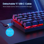 Teclado mecánico atado con cable del juego del 60% con los interrup...
