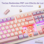 Redragon K762 PRO Teclado, pantalla y perilla inalámbricos para jue...