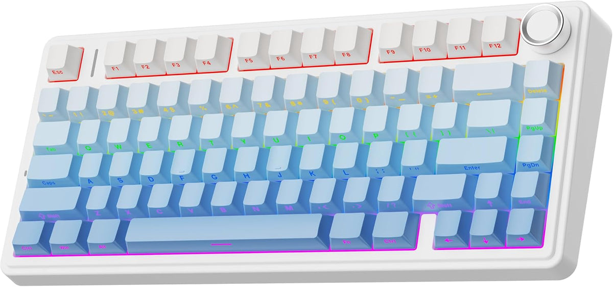 EPOMAKER x Aula F75 - Teclado mecánico con junta, 75% inalámbrico i...