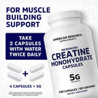 American Research Supplements Cápsulas de monohidrato de creatina 5...