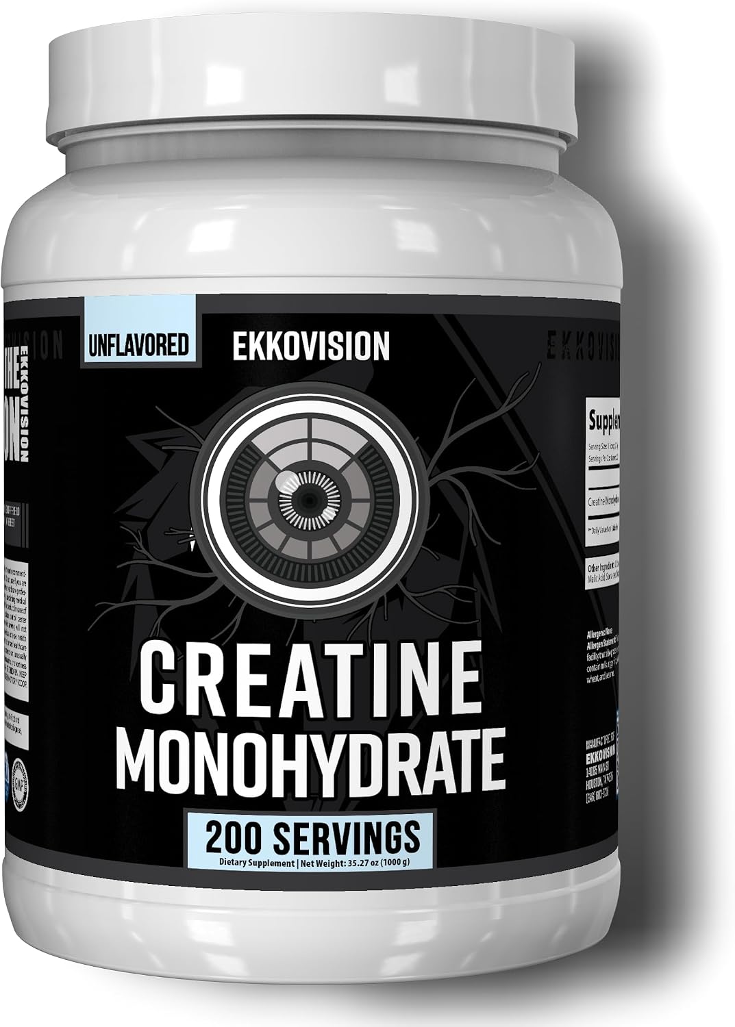 Ekkovision Polvo de monohidrato de creatina micronizado, sin sabor,...
