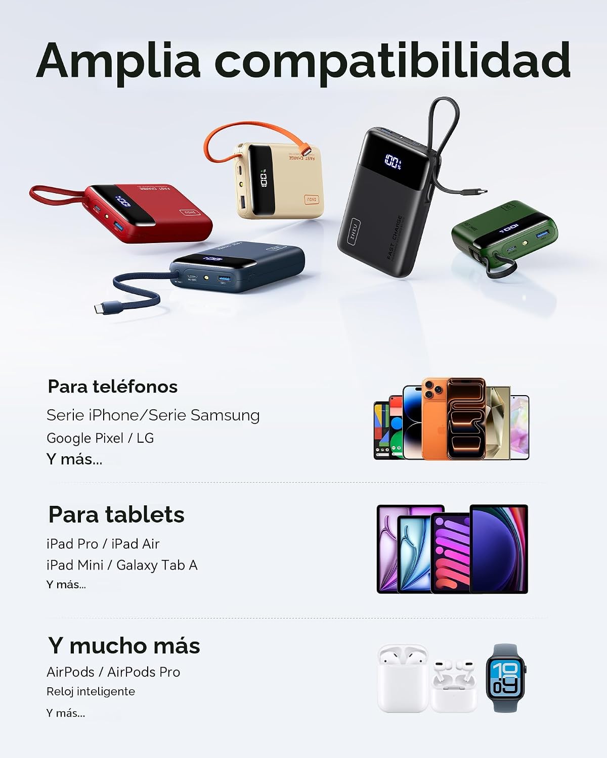 Cargador portátil INIU 20000mAh, banco de carga rápida más pequeño...