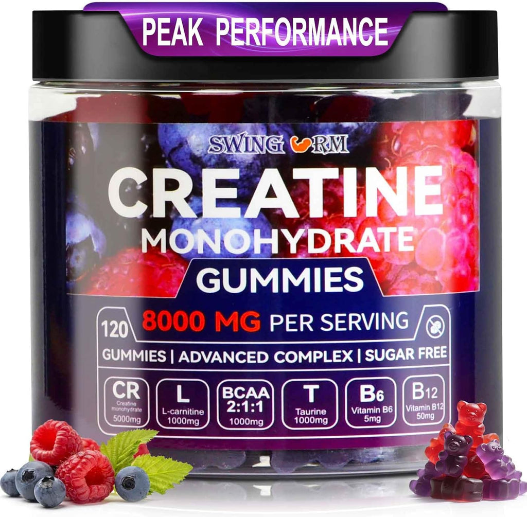 Swing Arm Gomitas de monohidrato de creatina, 8000 mg para hombres...