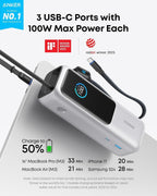 Anker - Banco de energía para laptop, 25,000 mAh esencial de viaje...