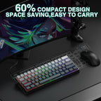 Aula WIN60 HE - 60% Teclado mecánico para juegos con cable, interru...