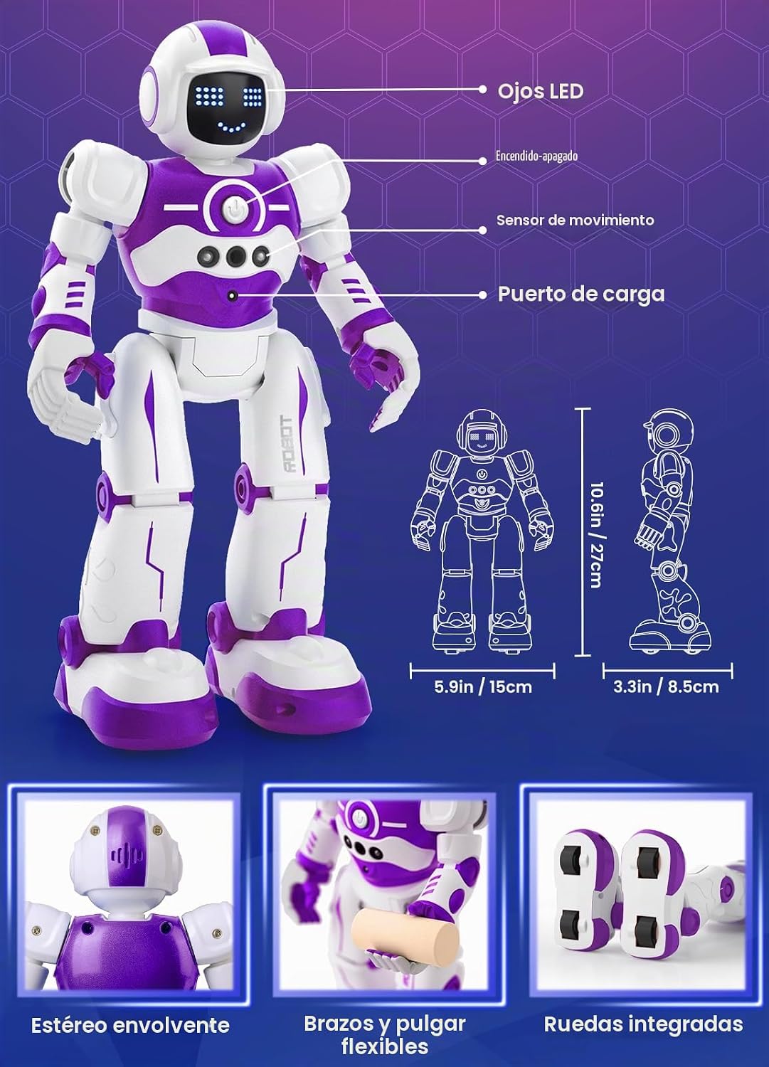 EduCuties Juguetes Robot para Niños, Robot Juguete Inteligente Prog...