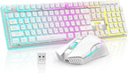 RedThunder K10 - Combo de teclado y mouse inalámbricos para juegos,...