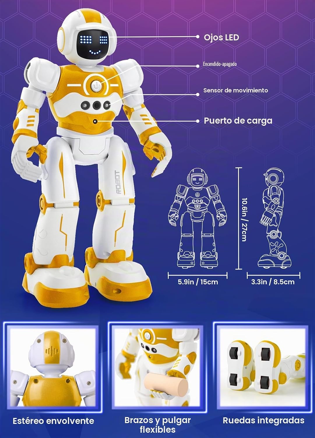 EduCuties Juguetes robot para niños, control remoto programable, ju...