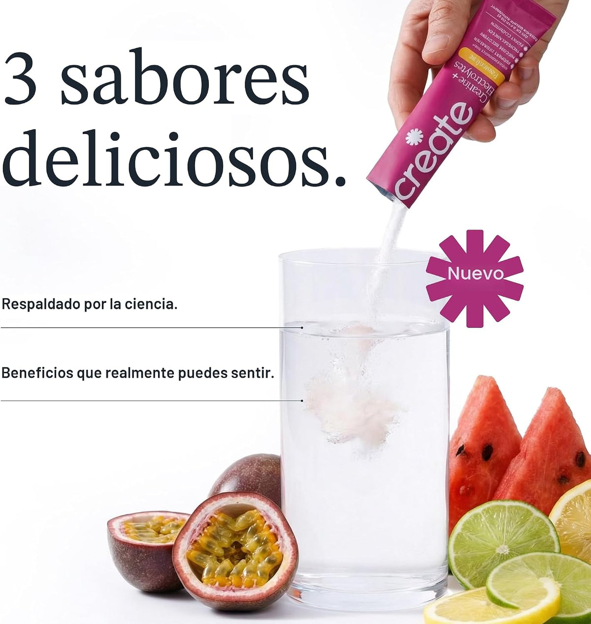 Create Creatina + electrolitos - Energía y fuerza - Paquete variado...