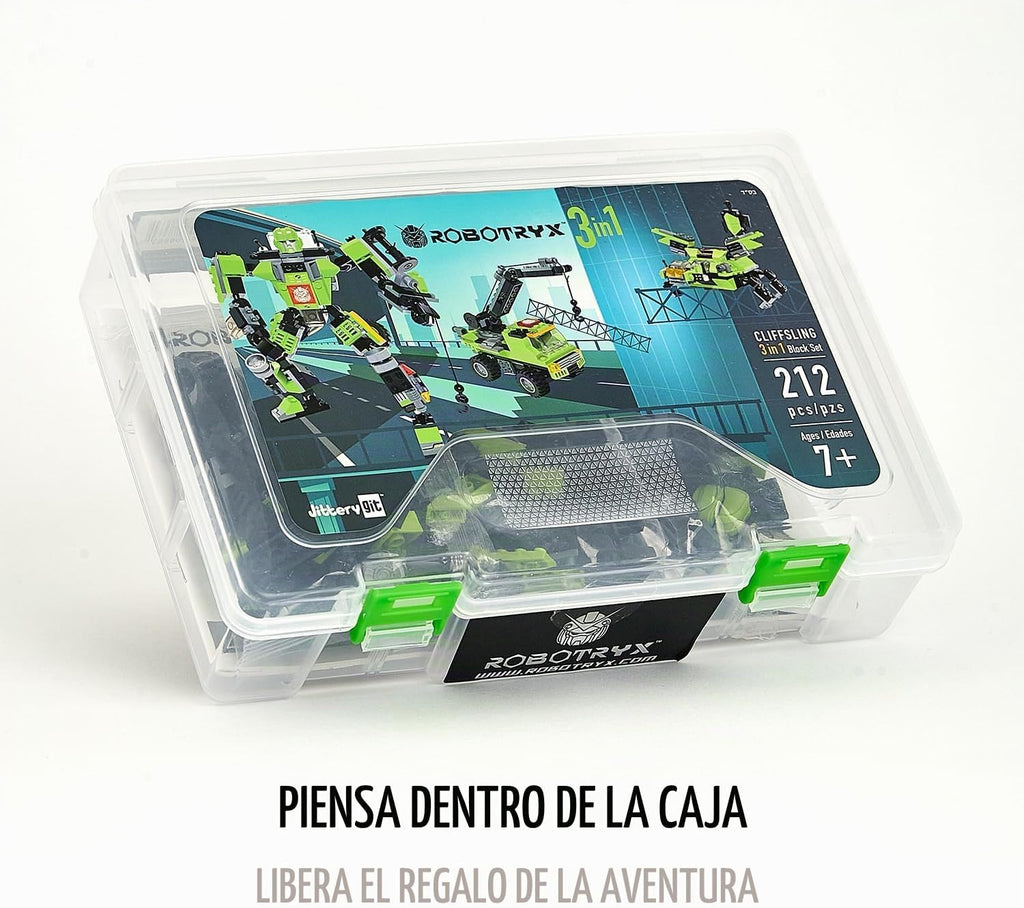 JITTERYGIT Mech - Juego de figuras de acción STEM que brillan en la...
