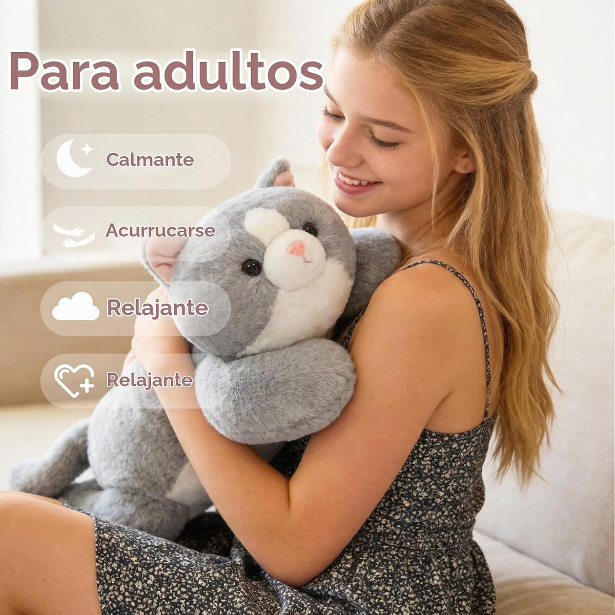 Niuniu Daddy - Animal de peluche con peso, juego de caja de regalo,...