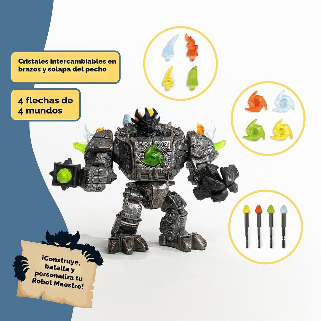 Schleich Eldrador - Robot maestro de 20 piezas con mini criatura -...